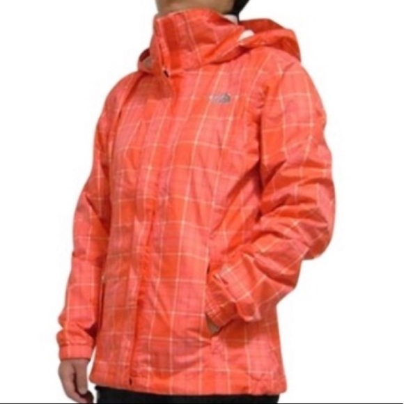 The North Face Resolve Plaid Hyvent Rain Jacket Orange, Size: Small - Picture 17 of 17
